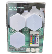 Модульна настінна лампа з пультом 3шт Кольорова (80)