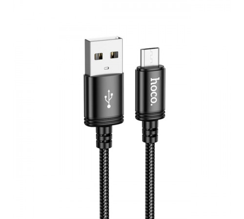 Кабель HOCO X89 Wind charging data cable Micro Black (6931474784346)