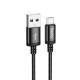 Кабель HOCO X89 Wind charging data cable Micro Black (6931474784346)