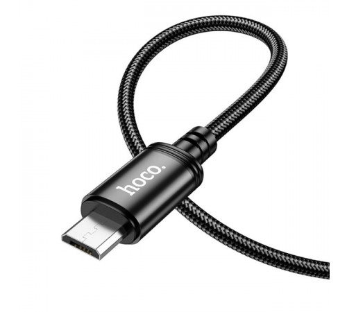 Кабель HOCO X89 Wind charging data cable Micro Black (6931474784346)