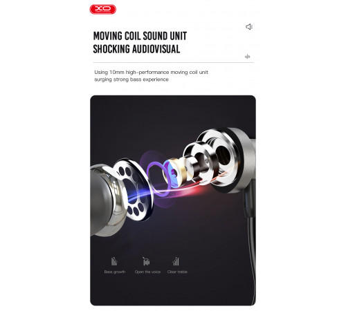 Навушники XO EP38 з мікрофоном 3.5 mm