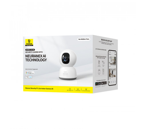 IP-камера відеоспостереження Baseus Security P1 Series Indoor 3MP OS White EU (S0TV002132)