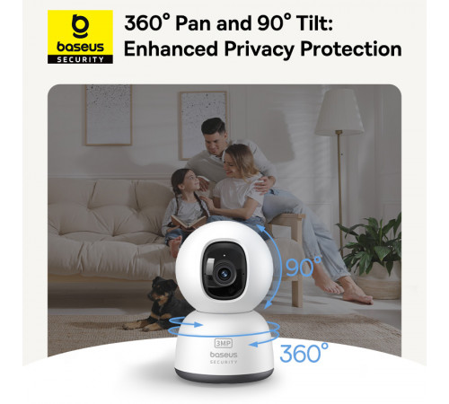 IP-камера відеоспостереження Baseus Security P1 Series Indoor 3MP OS White EU (S0TV002132)