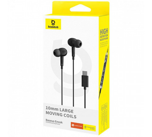 Навушники Baseus Encok CZ18 Wired Earphones Cluster Black (A00170100113-Z1)