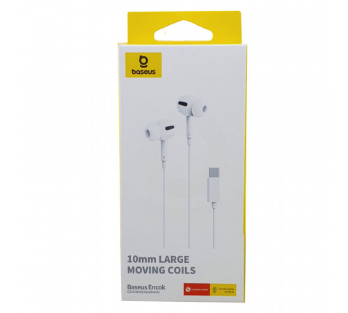 Навушники Baseus Encok CZ18 Wired Earphones Moon White (A00170100213-Z1)