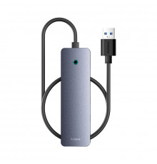 USB-хаб Baseus UltraJoy Series 4-Port  HUB Lite 50cm Space Grey（USBA to USB3.0*4+Type-C5V） (B0005280B811-01)