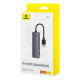 USB-хаб Baseus UltraJoy Series 4-Port  HUB Lite 50cm Space Grey（USBA to USB3.0*4+Type-C5V） (B0005280B811-01)