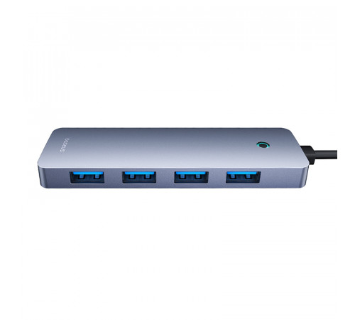USB-хаб Baseus UltraJoy Series 4-Port  HUB Lite 50cm Space Grey（USBA to USB3.0*4+Type-C5V） (B0005280B811-01)