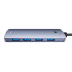 USB-хаб Baseus UltraJoy Series 4-Port  HUB Lite 50cm Space Grey（USBA to USB3.0*4+Type-C5V） (B0005280B811-01)
