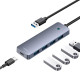 USB-хаб Baseus UltraJoy Series 4-Port  HUB Lite 50cm Space Grey（USBA to USB3.0*4+Type-C5V） (B0005280B811-01)