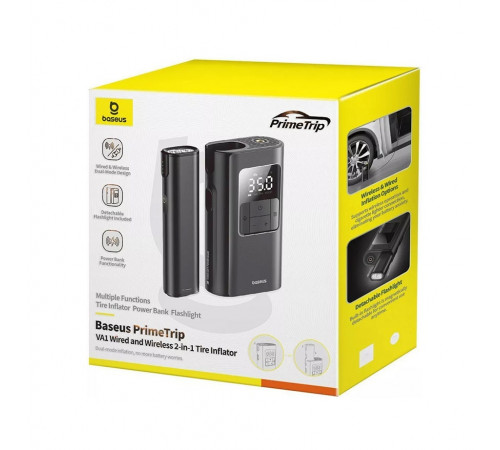 Автомобільний насос Baseus PrimeTrip VA1 Wired and Wireless 2-in-1 Tire Inflator Cosmic Black (C11169001121-00)