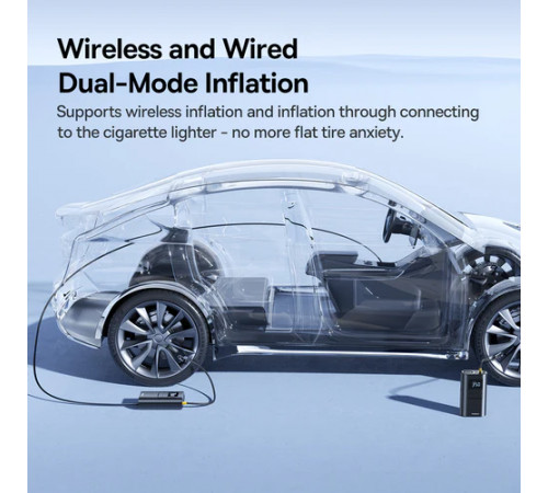 Автомобільний насос Baseus PrimeTrip VA1 Wired and Wireless 2-in-1 Tire Inflator Cosmic Black (C11169001121-00)