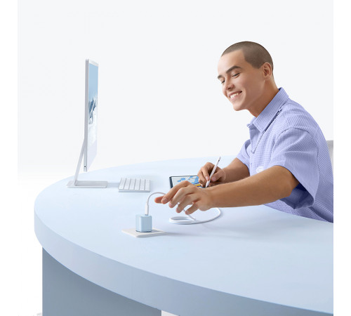 Мережевий зарядний пристрій Baseus PicoGo GaN Fast Charger 1C 45W EU Galaxy Blue (P10176800313-00)