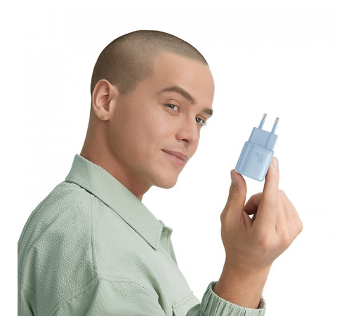 Мережевий зарядний пристрій Baseus PicoGo GaN Fast Charger 1C 45W EU Galaxy Blue (P10176800313-00)