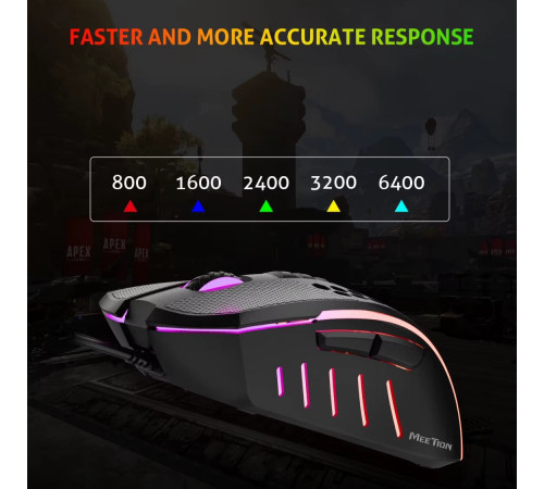 Мишка Games дротова Meetion GM015 RGB 6400dpi