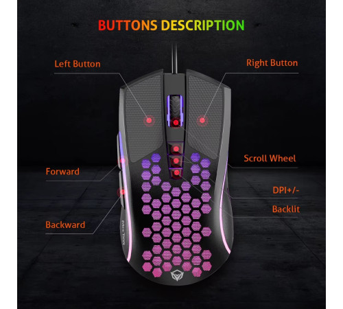 Мишка Games дротова Meetion GM015 RGB 6400dpi