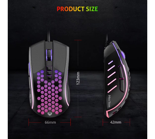 Мишка Games дротова Meetion GM015 RGB 6400dpi