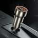 Автомобільний зарядний пристрій HOCO Z46A Blue whale PD20W+QC3.0 car charger Metal Gray (6931474770332)