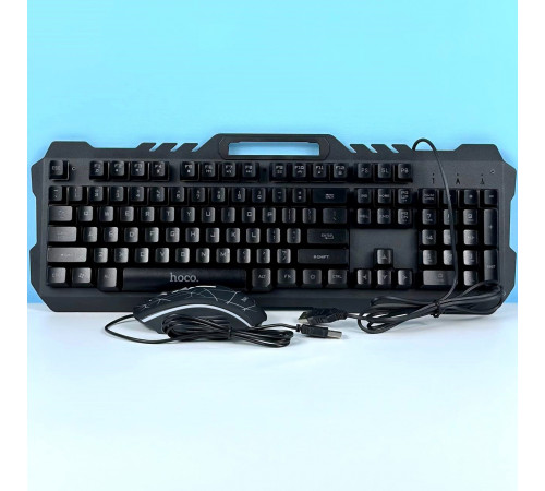 Клавіатура дротова Hoco DI16 Gaming Illuminated + мишка дротова (English розкладка)