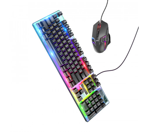 Клавіатура дротова Hoco GM18 Luminous gaming + мишка дротова (з Eng, Рус розкладками)