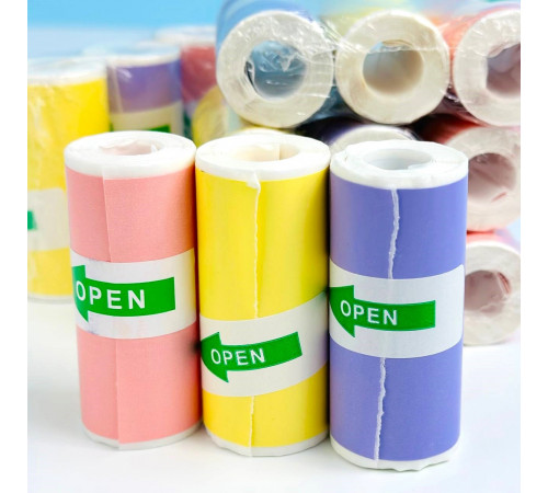 Набір кольорового самоклеючого термопаперу для дитячого фотоапарата та принтера (3шт, MixColor)