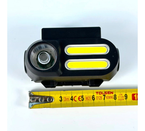 Ліхтар налобний BL-6111 (LM, 2COB, акумулятор 18650, Micro)