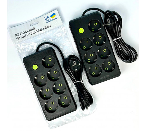 Мережевий подовжувач UA Power F17 7 розеток 2m