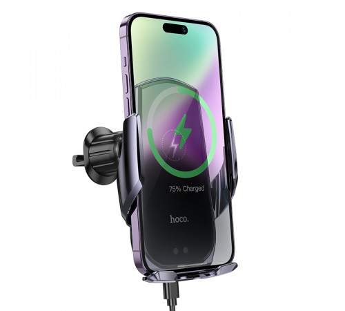 Holder Hoco CA202 Plus Enlightener infrared induction з бездротовою зарядкою 15W