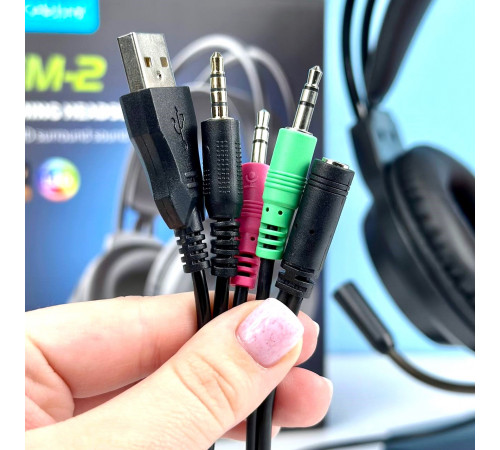 Навушники комп'ютерні Celebrat GM-2 3.5mm з мікрофоном