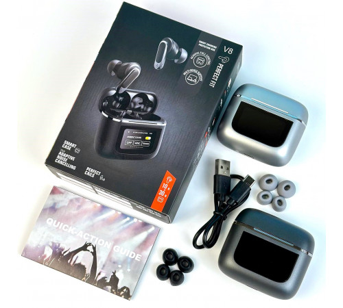 Бездротові навушники V8 ANC+ENC Smart case