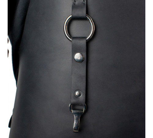 Шкіряний фартух Daddy Smoke чорний