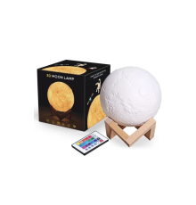 Місяць БІЛИЙ Світильник настільний дитячий 3D Moon Light Lamp 15 см LY-168(48) (36)