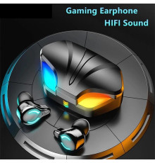 X1 Бездротові ігрові навушники Bluetooth5.1 RGB світло TWS Світлодіодний дисплей Шумопридушення (100)