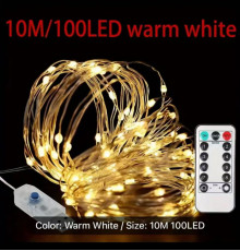 Гірлянда 10 М/100 ЛЕД + ПУЛЬТ + юсб  HA-79 (400)