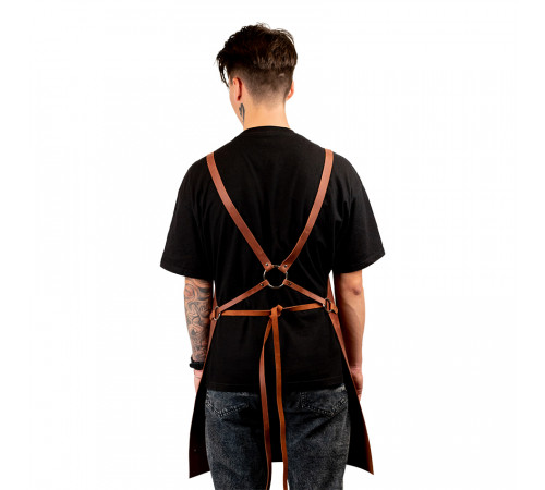 Шкіряний фартух Daddy Smoke бурий