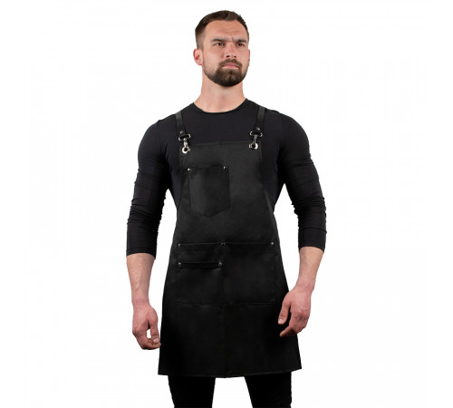 Кухарський фартух Daddy Smoke із тканини чорний