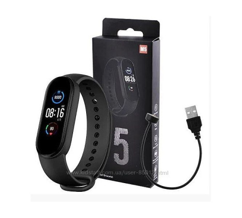M5 Mi Band Фитнес браслет Smart Band  ЧЕРНАЯ КОРОБКА (200) (300)
