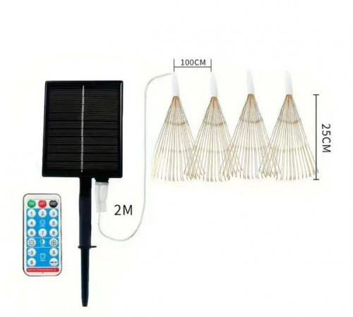 Гірлянда КАЗКОВІ ВОГНІ на сонячній батареї з дистанційним керуванням HA-83 (50)