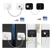 Замок безпеки для дітей для холодильника та вікон, що не потребує свердління-93 (300)