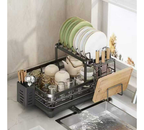 Кухонний Стелаж -Сушарка Для Посуду Органайзер kitchenware -102-30-10PCS (10)