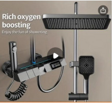 Змішувач для ванної кімнати із нержавіючої сталі чорного shower AA6-6 215 (10)