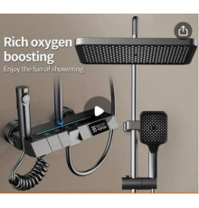 Змішувач для ванної кімнати із нержавіючої сталі чорного shower AA6-6 215 (10)