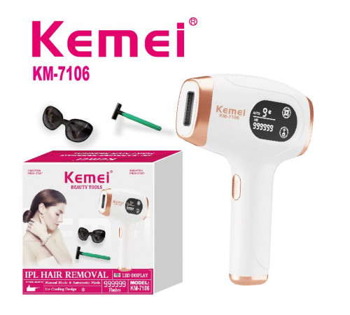 Kemei  7106    ФотоЭпилятор   Домашнее удаление волос  Kemei KM-7106   (16)