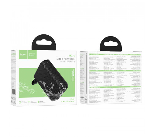 Портативна колонка HOCO HC34 Star BT speaker, 5W, Black (6942007652193)