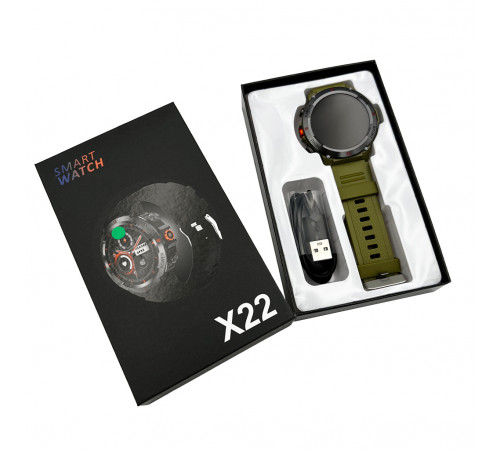 Смарт-годинник IWO X22 38mm. 330 mAh, IP68 Army Green (IWOX22AG)