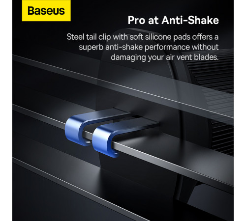 Автотримач для телефона з БЗП Baseus CW01 Magnetic Wireless Charging Car Mount Air Vent Version 15W Cluster Black (C40141001111-00)