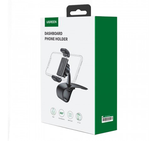 Автотримач для телефона UGREEN LP189 Dashboard Snap Clip Phone Holder Black (UGR-60796)