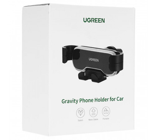 Автотримач для телефона UGREEN LP228 Gravity Drive Air Vent Car Mount Phone Holder Black (UGR-80539)