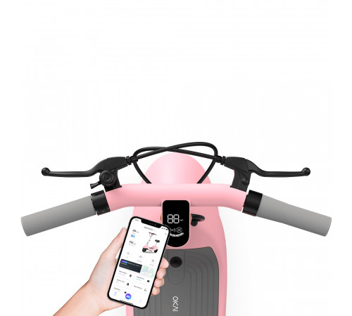 Електросамокат з сидінням OKAI Ceetle PRO EA10C Pink 10', 350(900)W, 25Km/h, 10.4Ah, 55Km, 20%, NFC, App.29kg (EA10C-P)