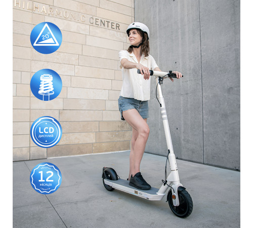 Електросамокат OKAI ES20-NEON White 9", 300(600)W, 9.8Ah, 40km, 25km\h, 20%, NFC, App, 16kg (ES20-W)